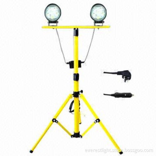 Dual-head 9 x 3W Industrial Mobile Construction Light, DC and DC as Optional